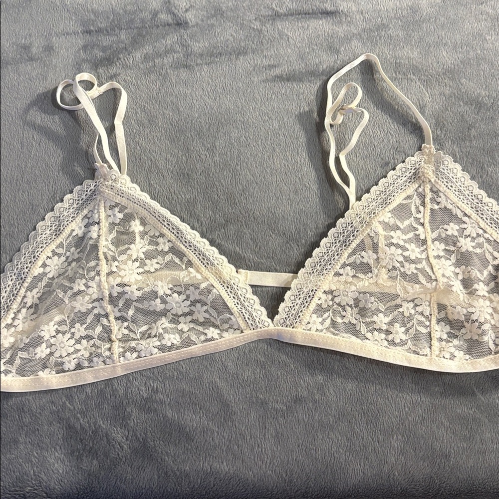 NEW Free People XL Lace Bra Bralette Boho Romantic Western